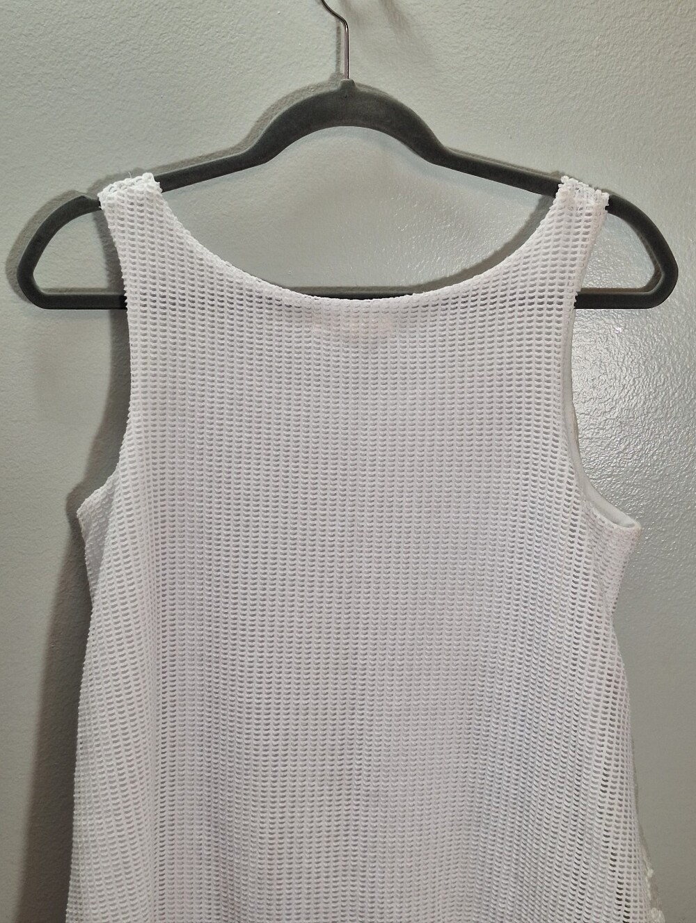 Indigo Soul White Embroidered Sleeveless Tiered Mini Dress Medium Boho Flowy - Picture 10 of 16